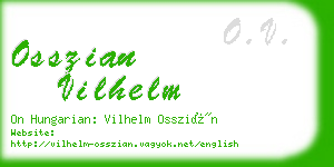 osszian vilhelm business card